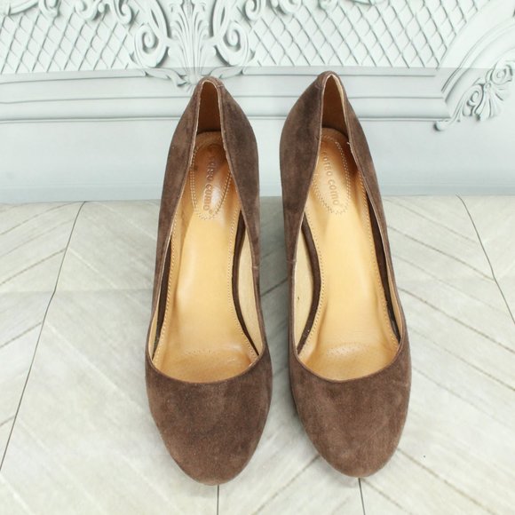 CORSO COMO Brown Suede Closed Toe High Heel Pumps Shoes Size 9.5 M - Picture 5 of 9